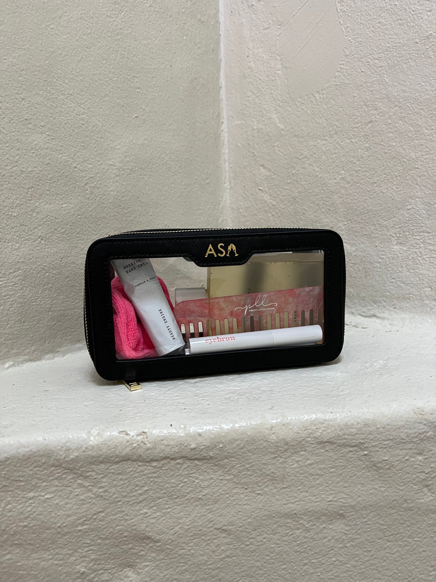 Double Sided Saffiano Cosmetic Bag