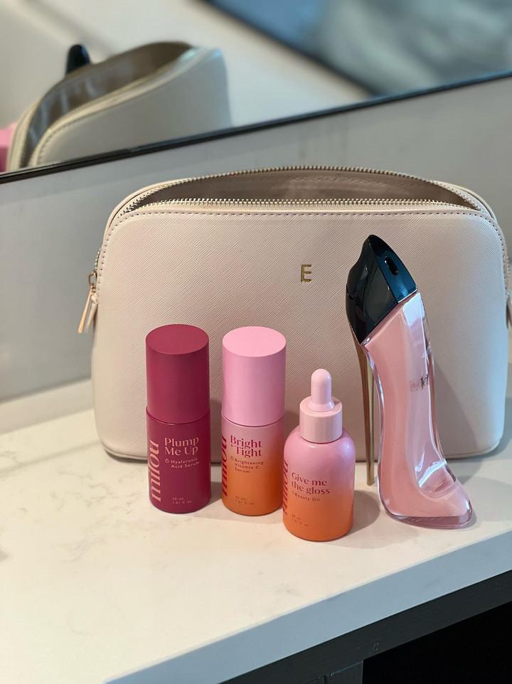 milou skincare personalised make up bag nz