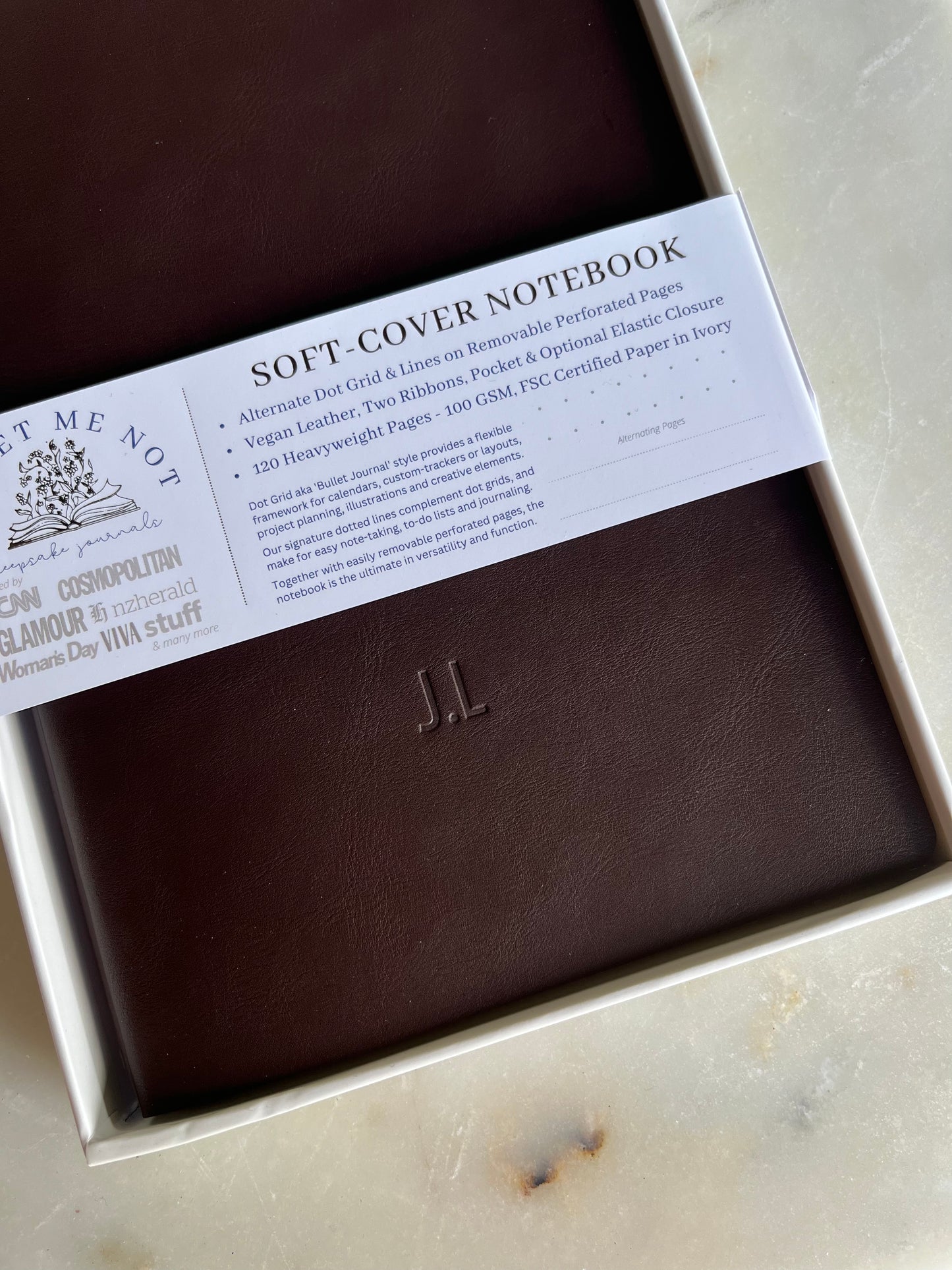 brown note book custom name corporate gifting nz notebooks