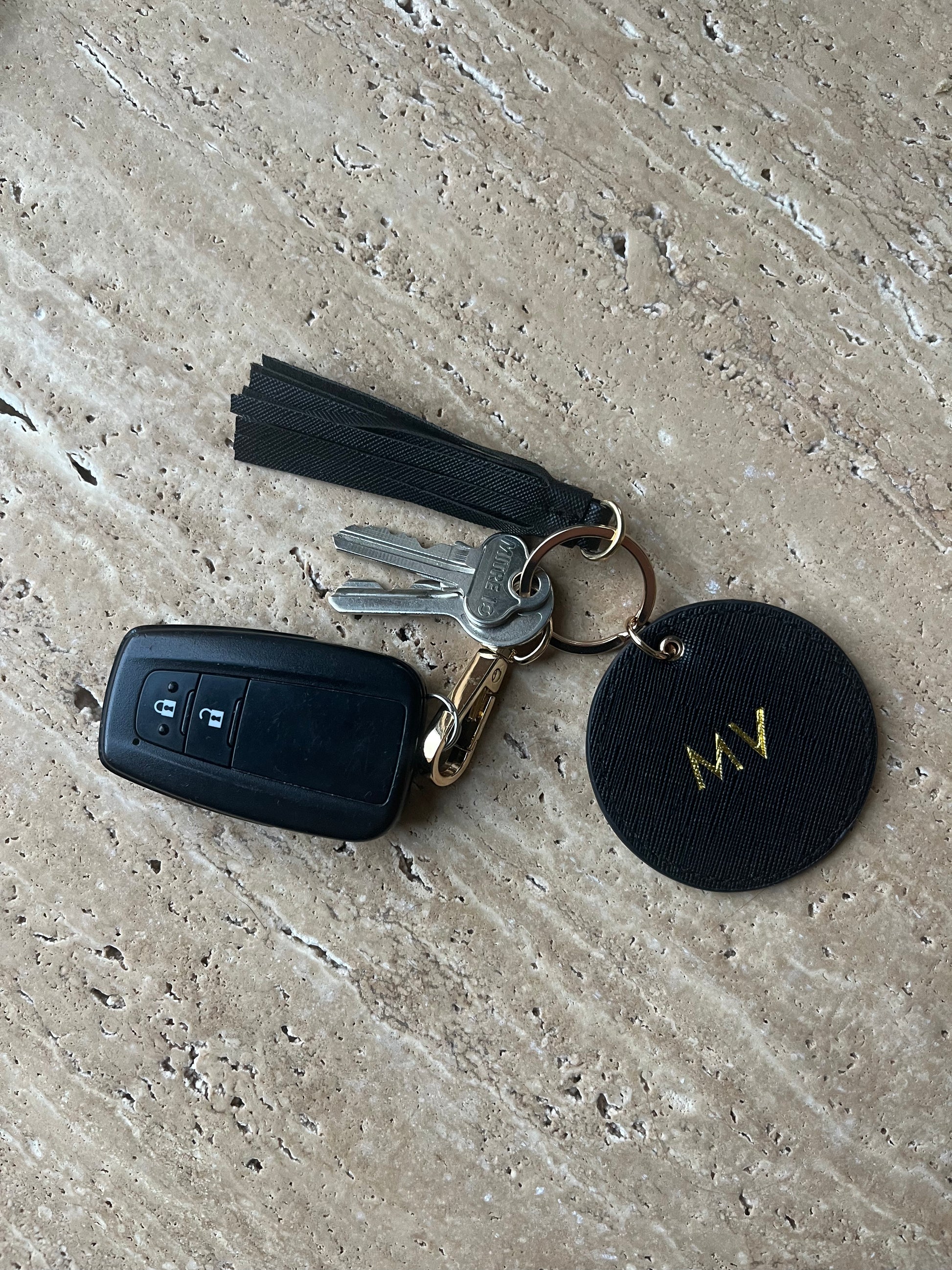 circle key ring personalised monogrammed key chain new zealand