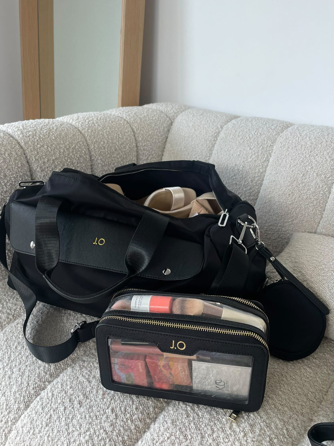 Double Sided Saffiano Cosmetic Bag