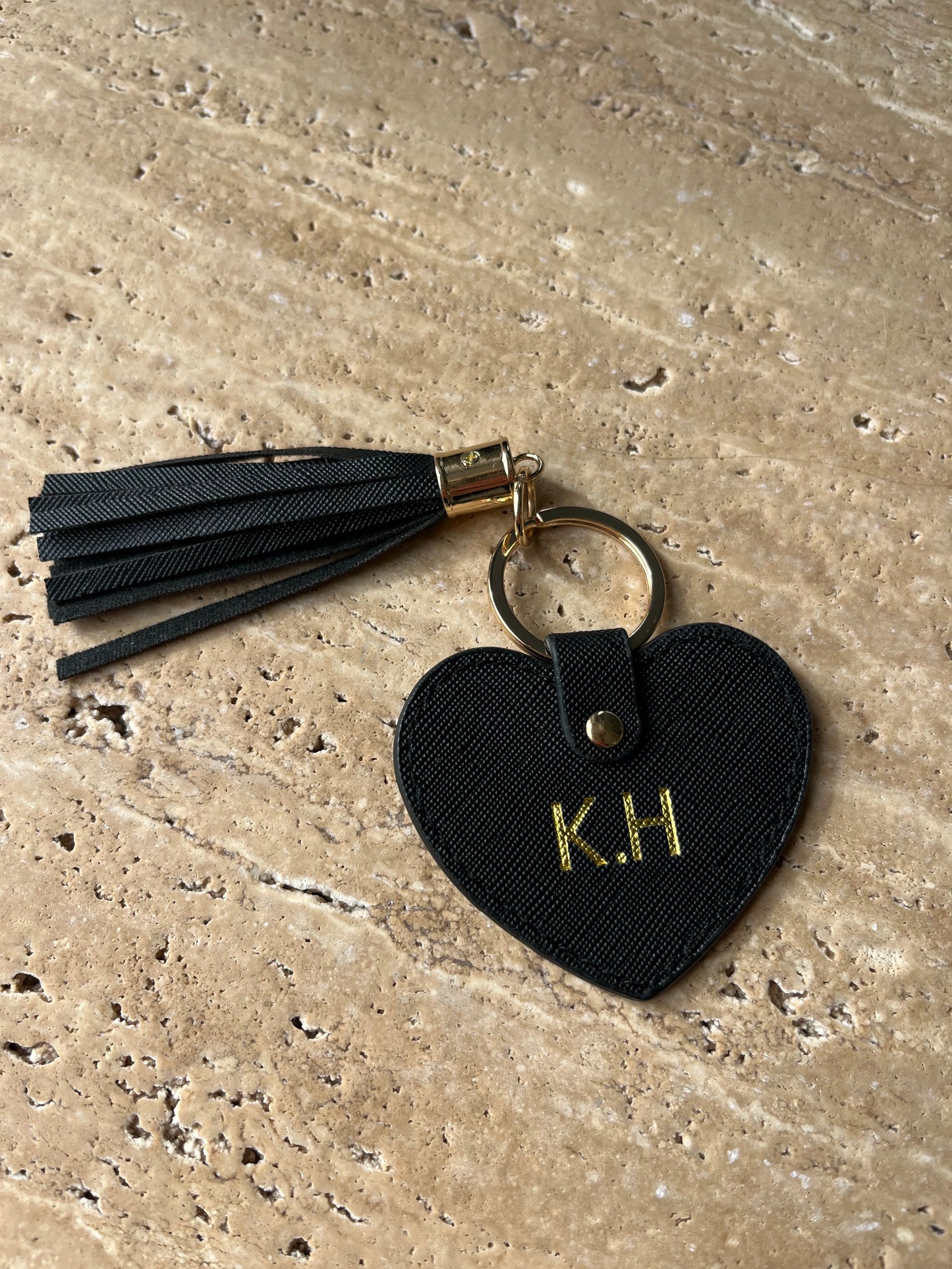 personalised heart keyring with tassel nz