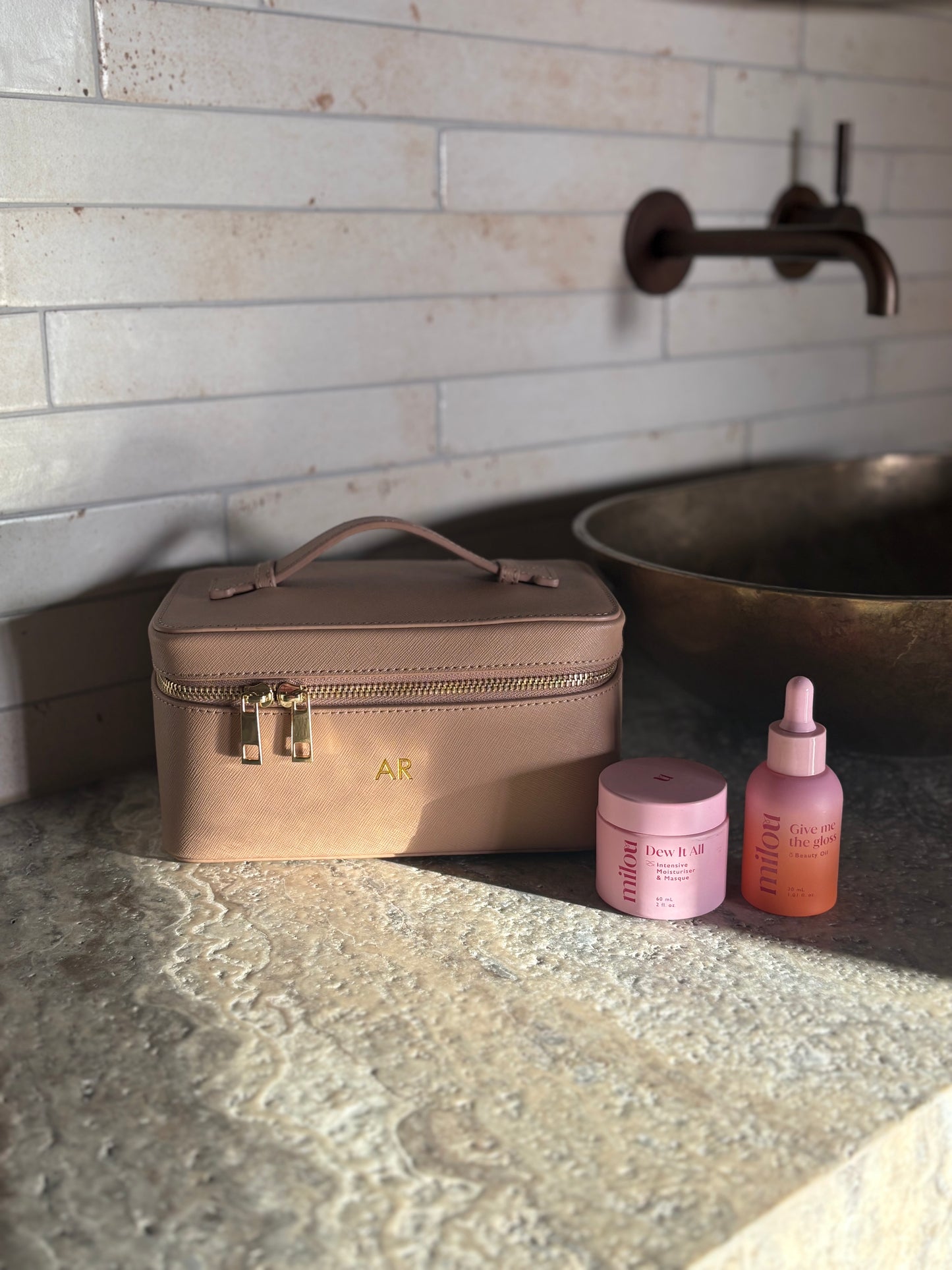 Personalised Saffiano Vanity Case