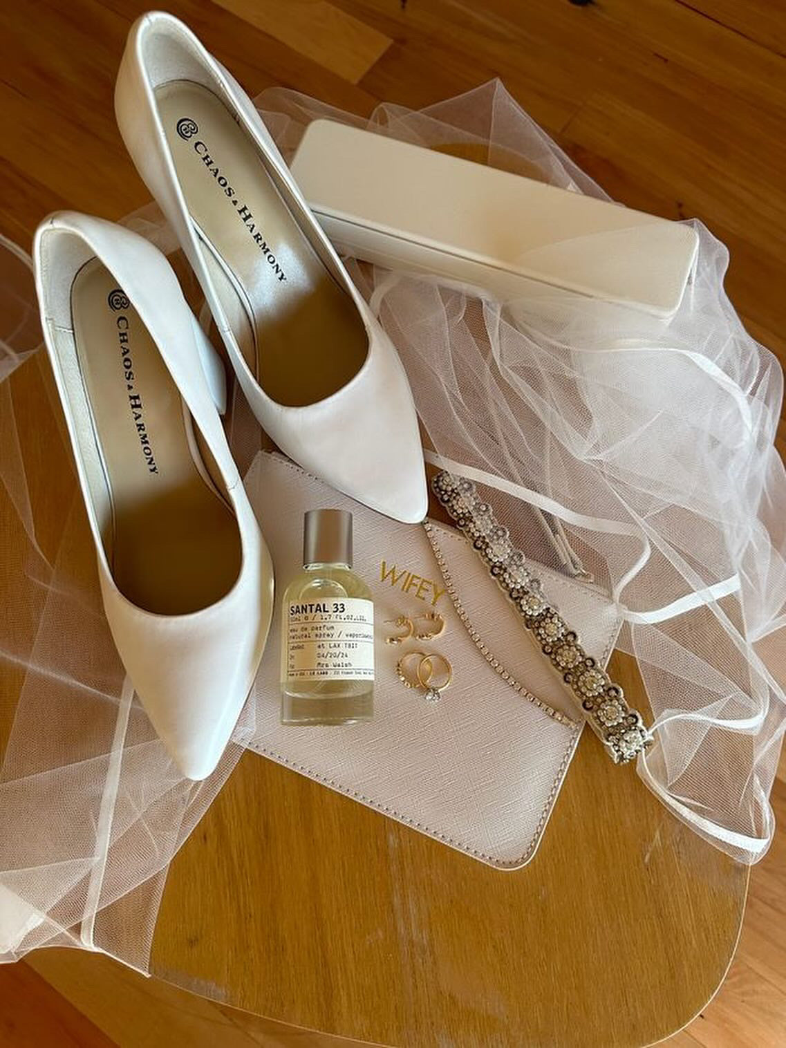 wifey make up bag wedding day bag